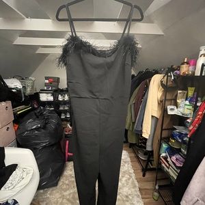 Feathered Jumpsuit